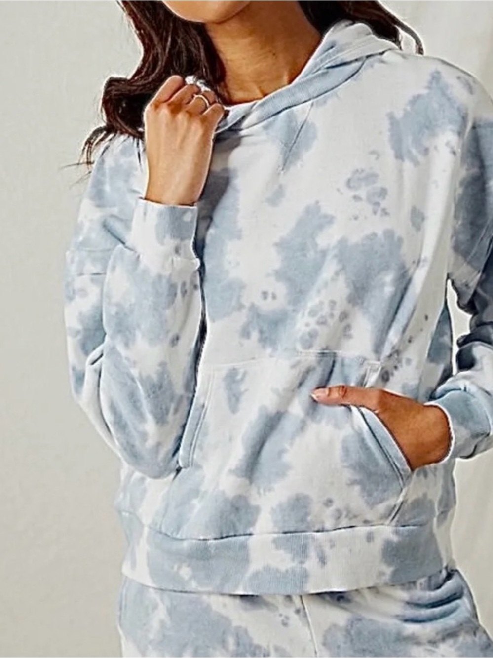 NWT Richer Poorer Women's Tie Dye Recycled Fleece Hoodie